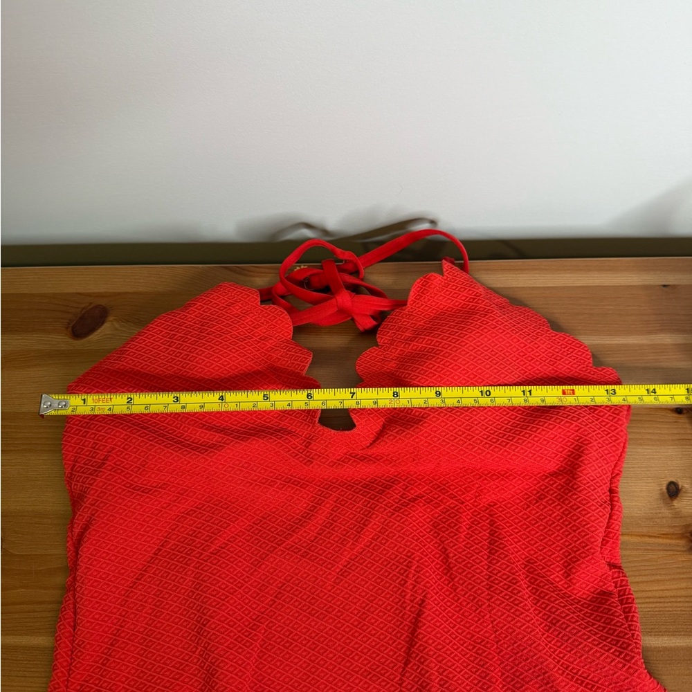 Jessica Simpson orange one piece bathing suit size small - Picture 4 of 6